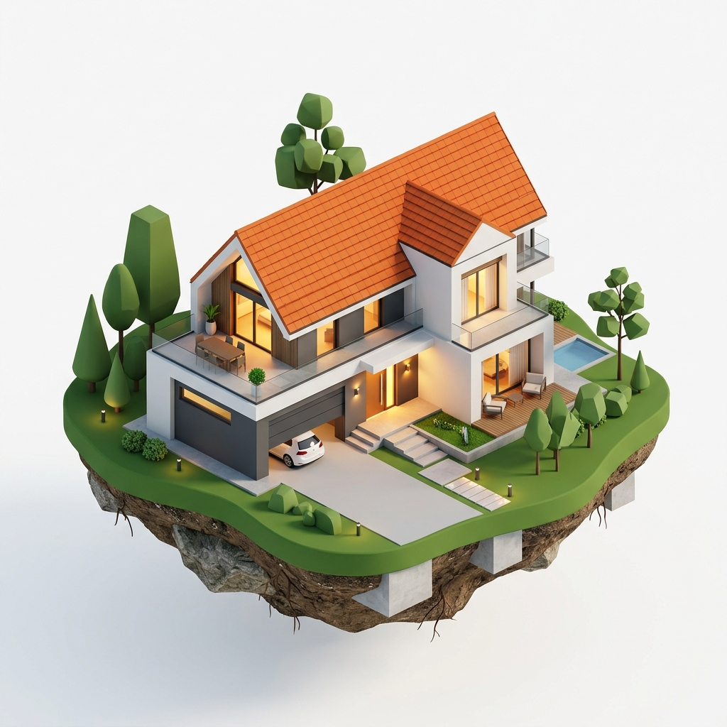 Isometric 3D AI Property Valuation Visualisation